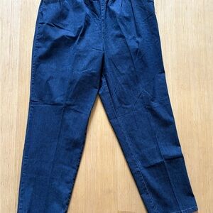 Vintage Chic High Rise Mom Jeans Elastic Waist Pockets Tapered Size 22W Stretch